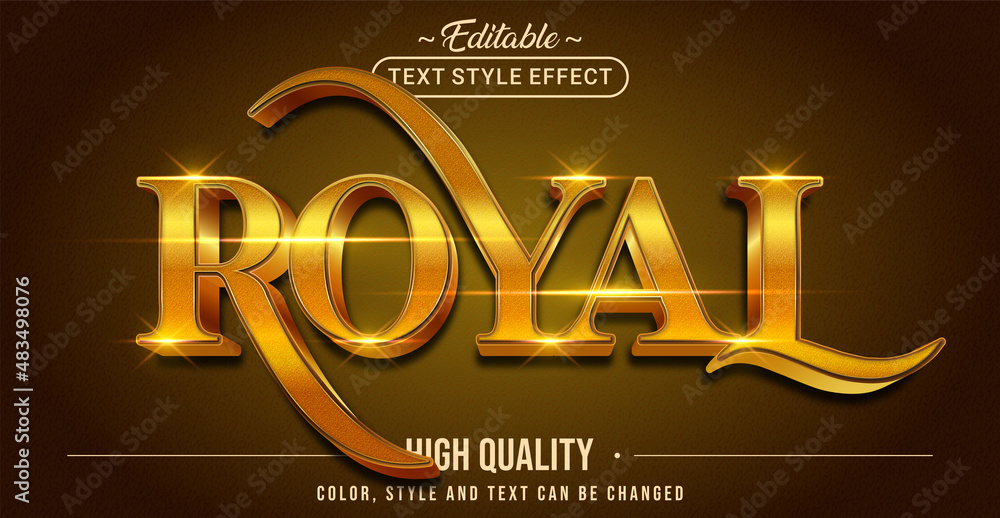 Poster Editable text style effect - Royal Gold text style theme.