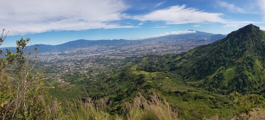 Fototapeta na wymiar View of the Metropolitan Area of Costa Rica (GAM) from Cerros de Escazu Protected Area