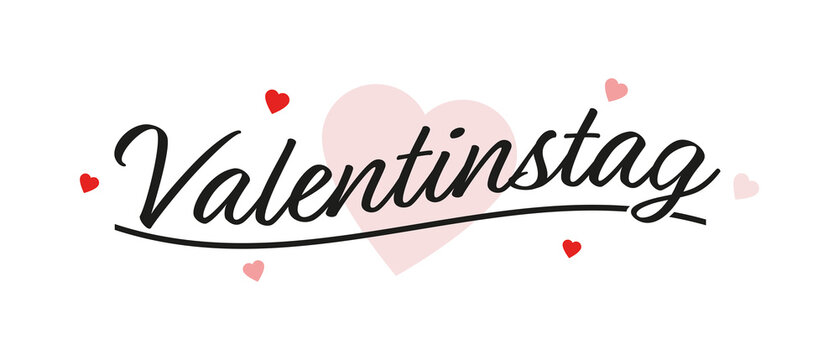 Valentinstag - Herzicons und Text. Wei&szlig;er Hintergrund.