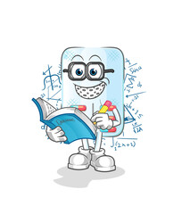 medicine geek cartoon. cartoon mascot vector