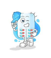 medicine young boy character cartoon