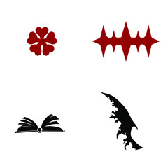 Asta character icon and logo vector in black clover japanese anime