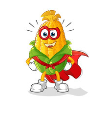 corn heroes vector. cartoon character