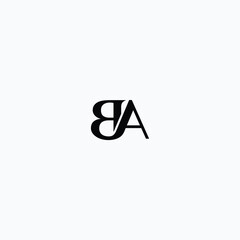 ab ba Letter Initial Logo Design Template Vector Illustration