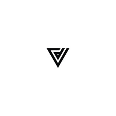 D V letter logo, VD logo design