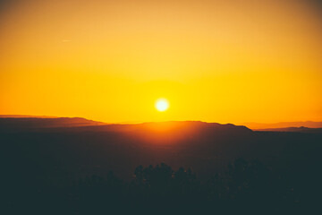 sunset over the river