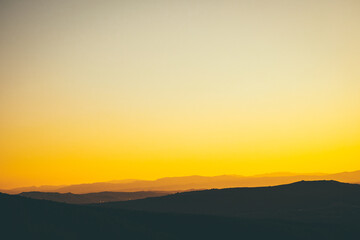 sunset in the mountains