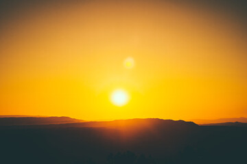 sunrise over the mountains