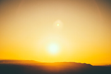 sunset in the mountains