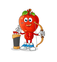 apple head cartoon native american tribe. cartoon vector