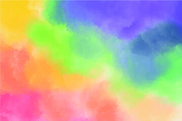 Colorful watercolor rainbow background