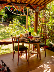 outdoor cafe in the garden