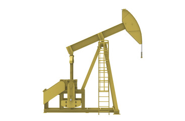 pumpjack oil pump isolated 3d illustration