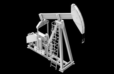 pumpjack oil pump isolated 3d illustration