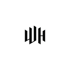 wh latter vector logo abstrack