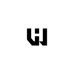 Initial letter WH logo design vector