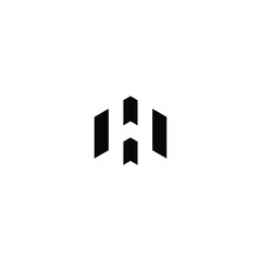 wh latter vector logo abstrack