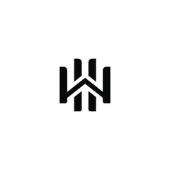 wh latter vector logo abstrack