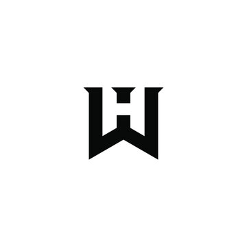 wh latter vector logo abstrack
