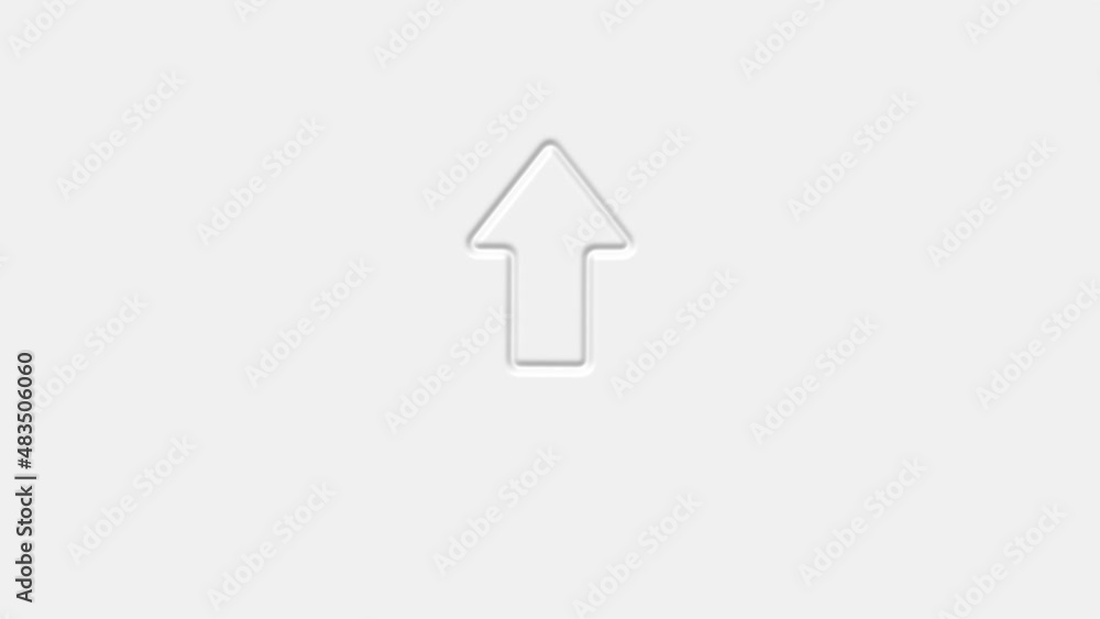 Poster Social media swipe up arrows motion graphics animation. Alpha channel without background. Swipe up animation footage