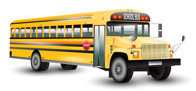 stock vector yellow school bus side view back 
to school student transportation classic vehicle.
