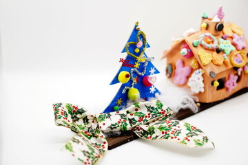 Christmas tree and candy house