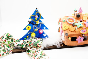 Christmas tree and candy house