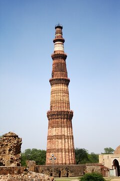 Qutub Minar, New Delhi. Qutub Minar is a historical minaret in New Delhi, built during 1193-1386.