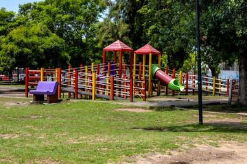 playground in Argentina without people on a sunny day
