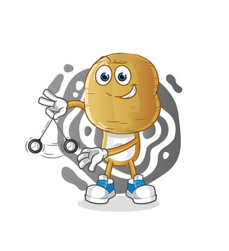 recommend clip art: potato head cartoon hypnotizing. cartoon mascot vector