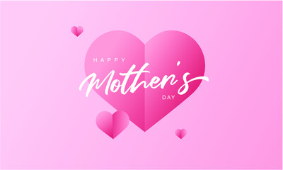Happy Mother's Day. a vector illustration of the sweet pink element decorated with text. a template to celebrate a special moment. a graphic for print, social media posts, banners, etc.
