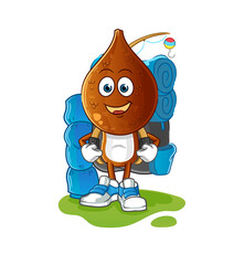 snake fruit head cartoon go camping mascot. cartoon vector