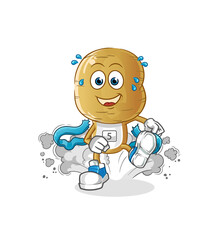 potato head cartoon runner character. cartoon mascot vector