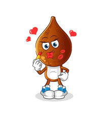 snake fruit head cartoon make up mascot. cartoon vector