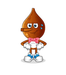 snake fruit head cartoon lie like Pinocchio character. cartoon vector