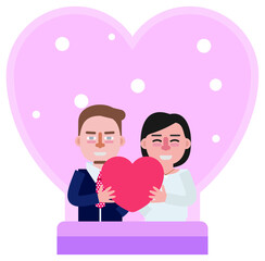 Valentine's day gift illustration for various graphic design and advertising applications.