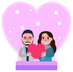 Valentine's day gift illustration for various graphic design and advertising applications.