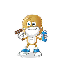 potato head cartoon shave facial hair vector. cartoon character