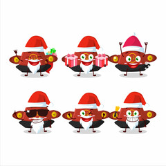 Santa Claus emoticons with red chinese hat cartoon character