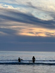 sunset on the beach