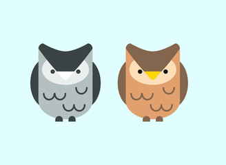 Illustration vector graphic of two owls