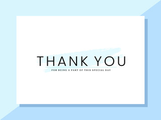 Illustration vector graphic of thank you card minimalist fit for business and trade