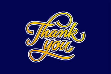 Illustration vector graphic of thank you fit for thank you member