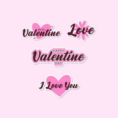 Illustration vector graphic of sticker valentine