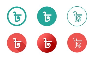 Bangladeshi Taka Symbol Icon Set