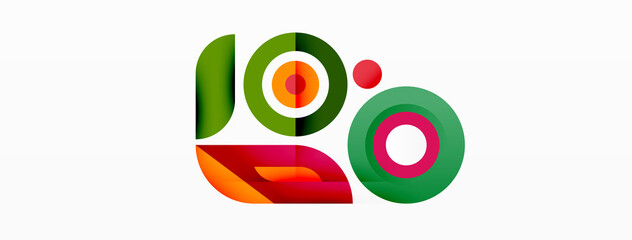 Rings and circles geometric abstract background for wallpaper, banner, backdrop