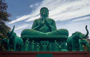 The Great Buddha of Nagoya at Toganji temple. Nagoya. Japan - obrazy, fototapety, plakaty
