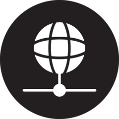 global network glyph icon