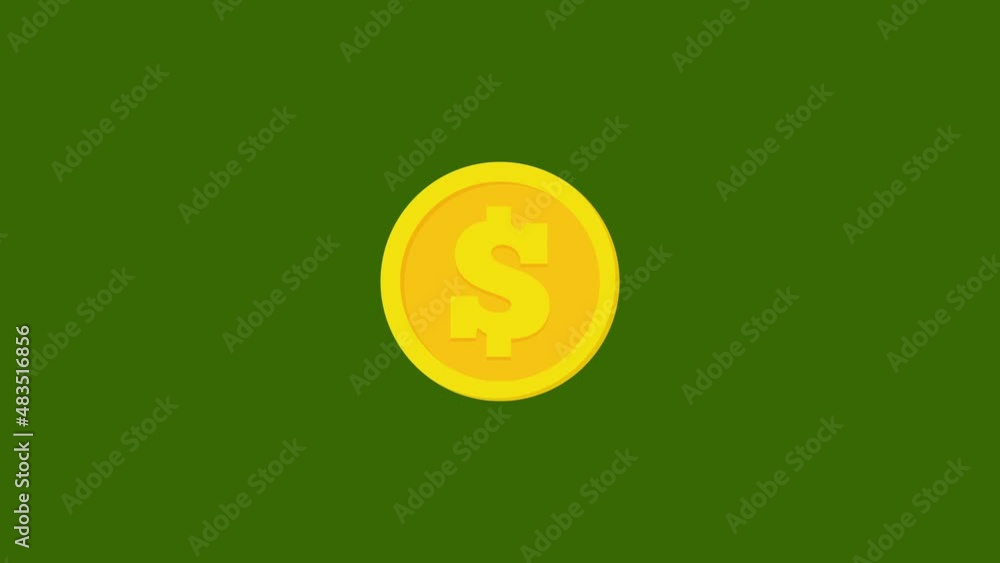 Poster dollar coin icon animation concept.cool effect. multiple morphins with many objects.morph icon with 