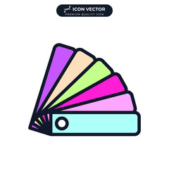 Color swatches palette book icon symbol template for graphic and web design collection logo vector illustration